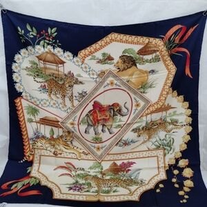 FERRAGAMO - Circus Animals Navy Twilly R1.078